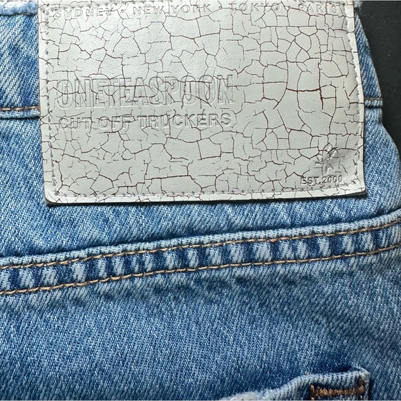 Women’s One Teaspoon Cutoff Trucker Shorts Size 28 - Picture 9 of 12